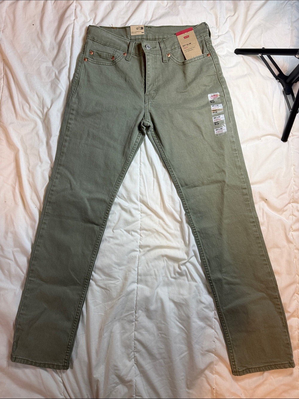 Levi's Men’s Olive Green 511 Slim Jeans